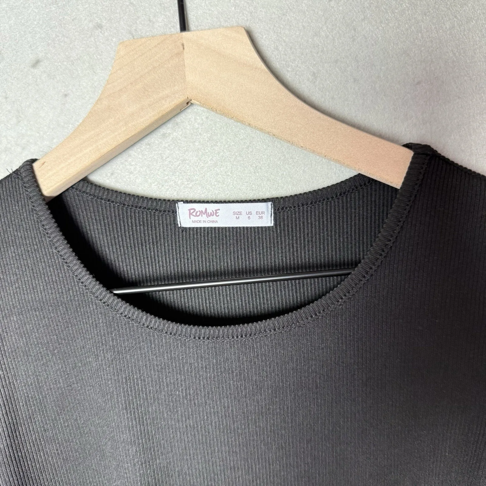 Romwe Black Dress Sleeveless Adjustable String Ruched Sides Size M - Image 6