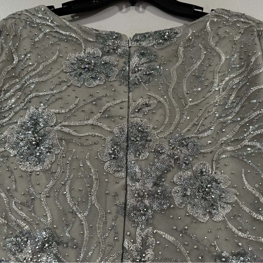 Mac Duggal 20285 Scoop Neck Beaded Lace Dress sz 10 - Image 7