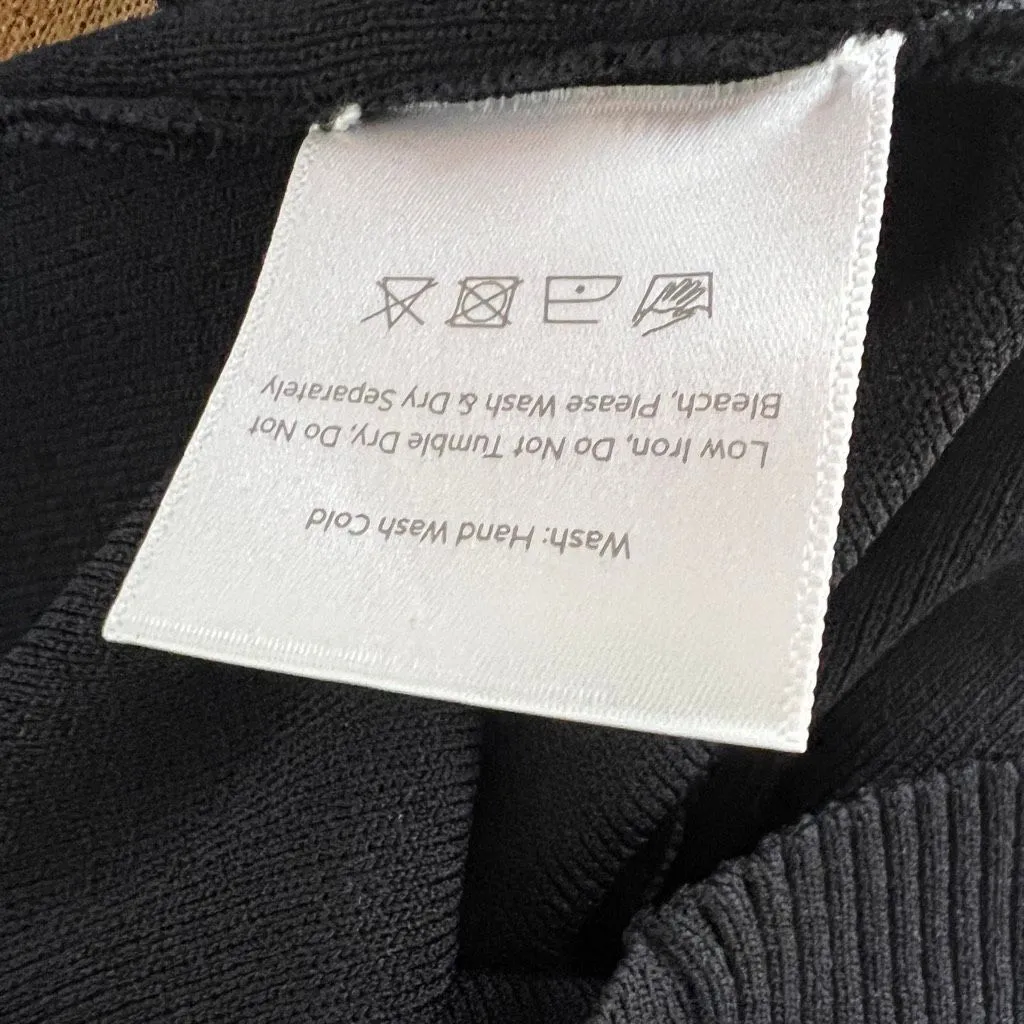 Totême Moscow Ribbed Knit Long Sleeve Top Black Size M Minimalist Size M - Image 8