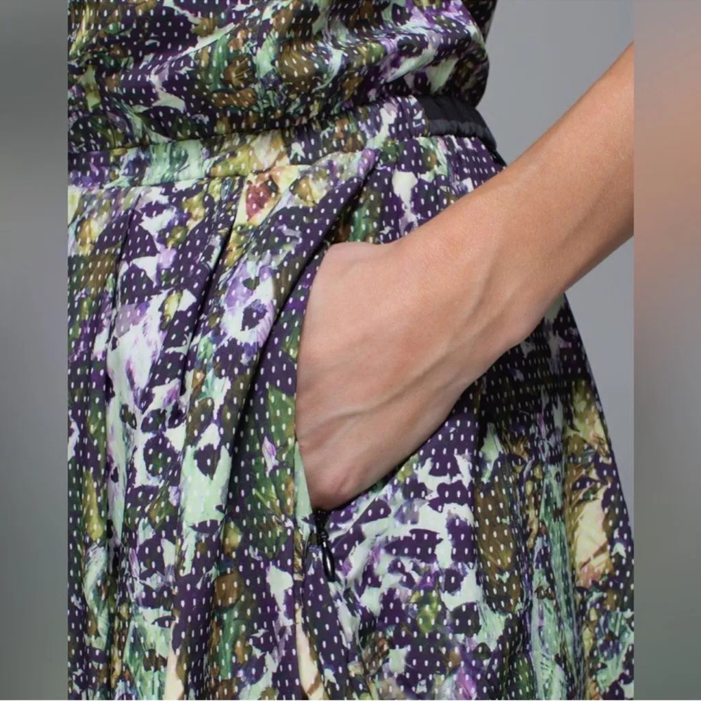 LULULEMON City Summer Dress sundress flowy pockets waist defined open 6 - Image 4
