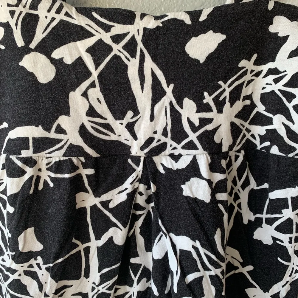 Loft dress sz S black white square neck mid length - Image 2