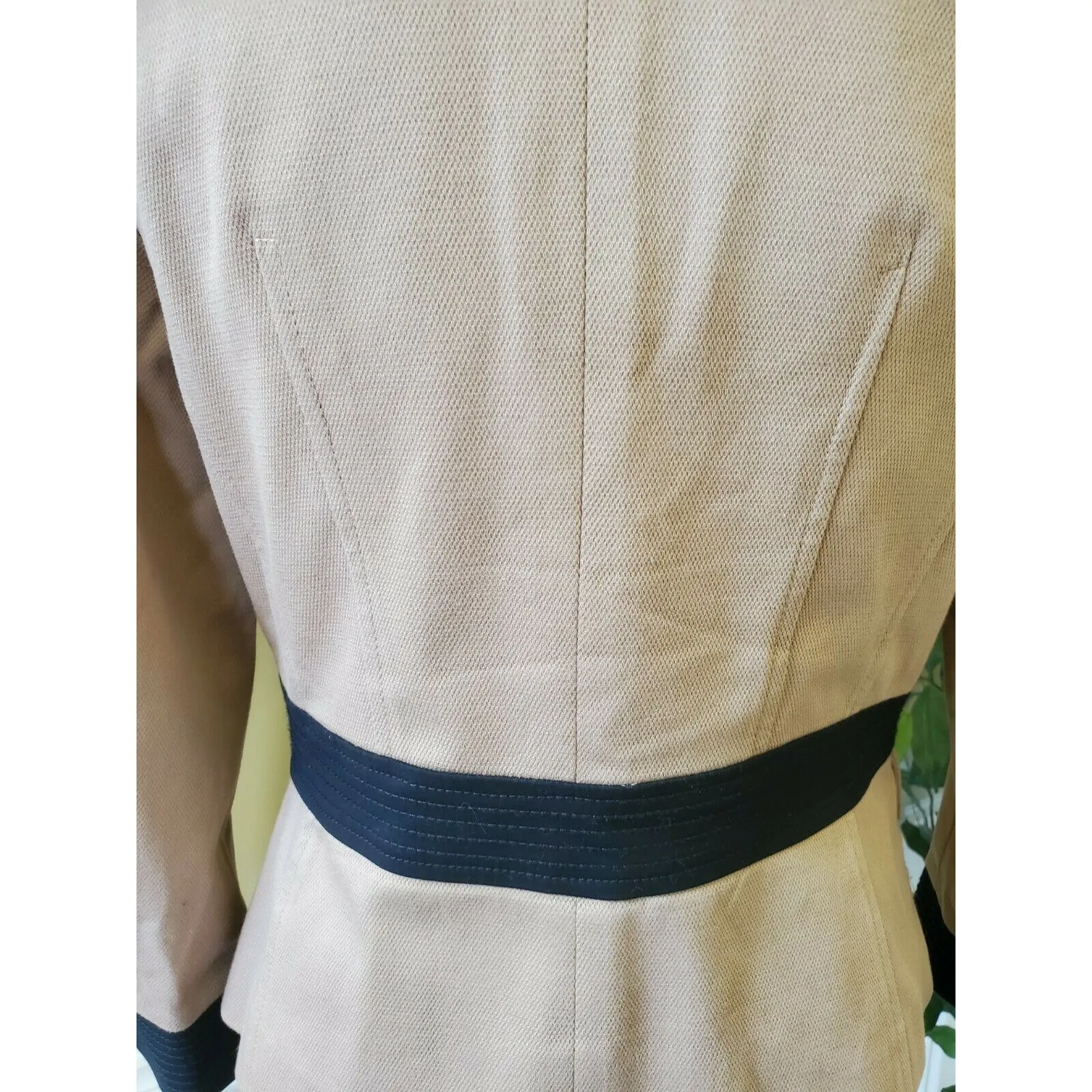 Etcetera Women Blazer Size 4 Cotton Light Brown - Image 7