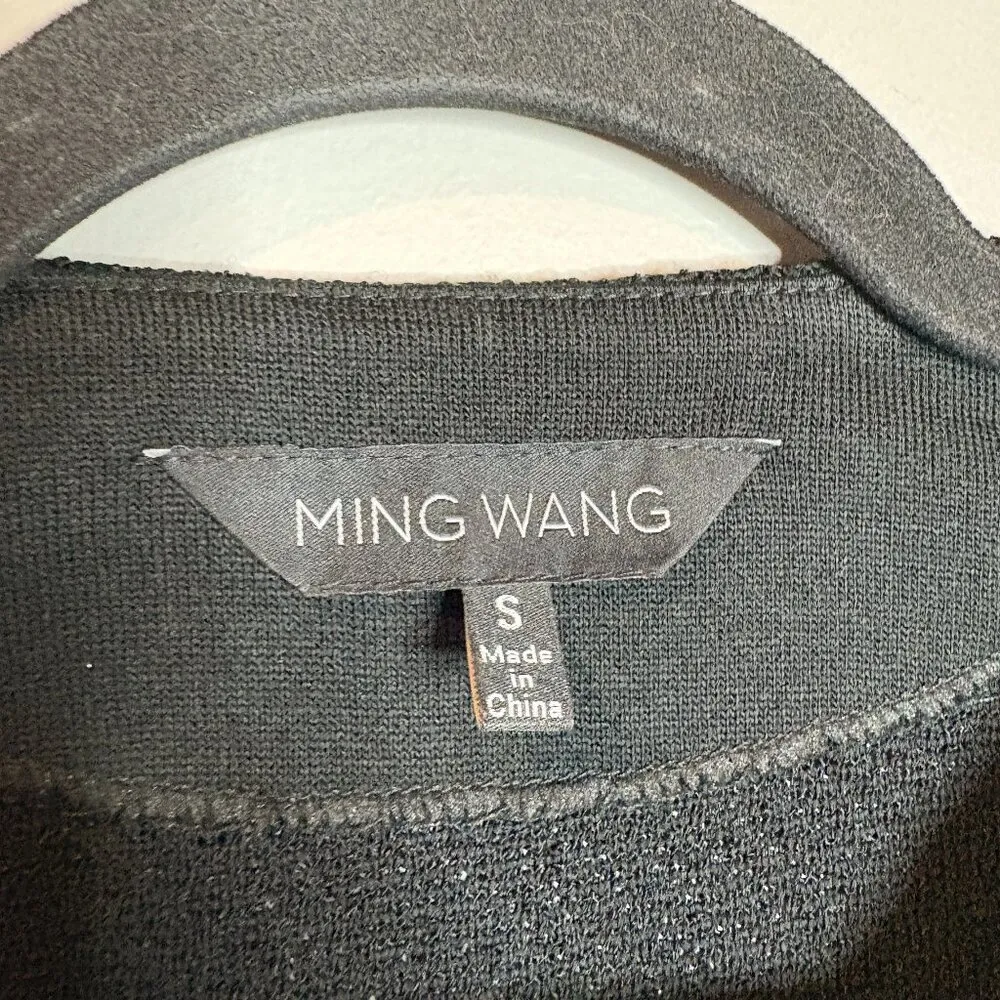 Ming Wang textured knit black blazer - Image 3