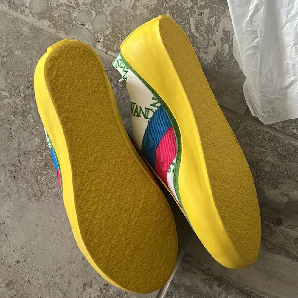 JW Anderson LaceUp Bubble Sneaker, Suede Yellow - Image 12