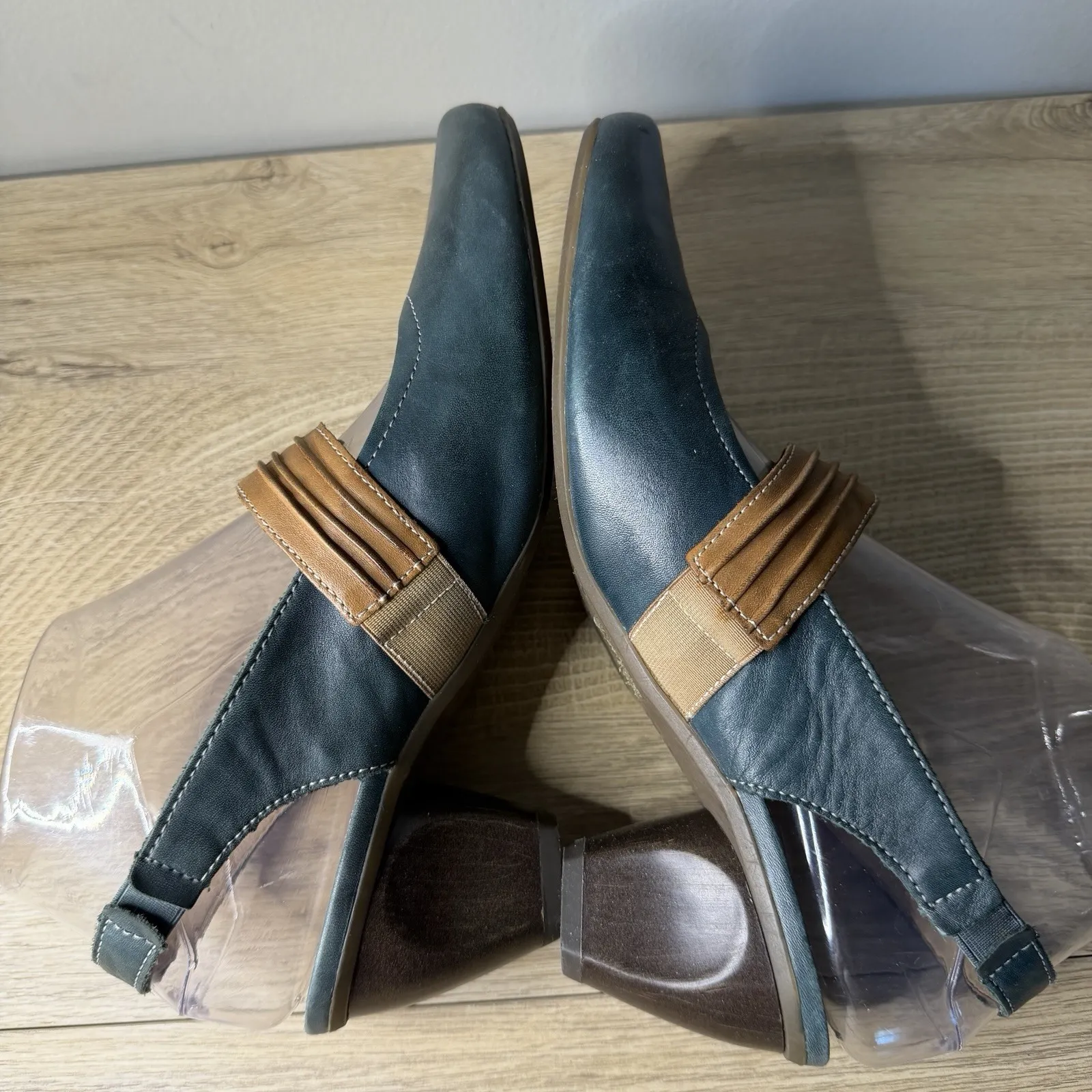 Remonte Dorndorf Shoes Slingback Sandal Teal Blue Brown Womens Size 8 US 39 EU - Image 4