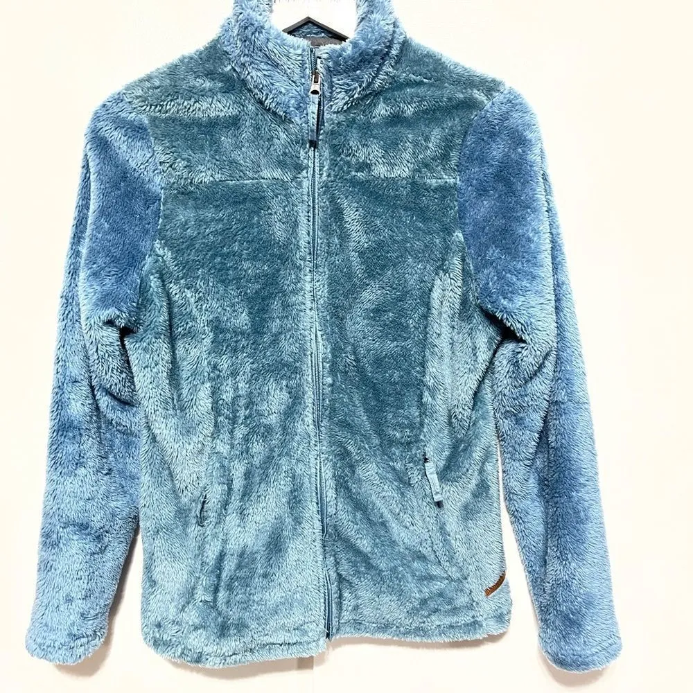 Blue Warm Cozy Fleece Zip Jacket - Image 3