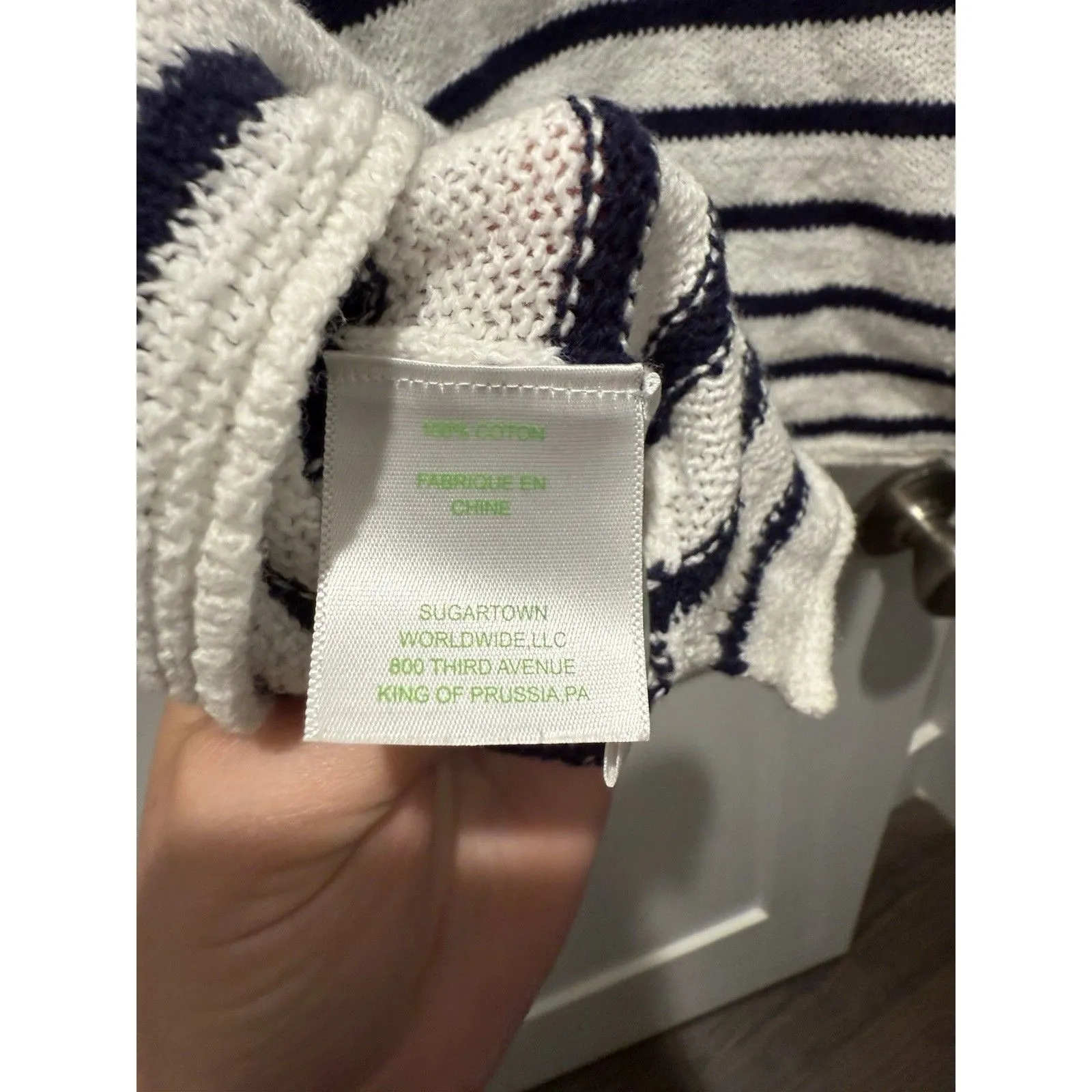 Lilly Pulitzer Sweater Size XS Nautical Quiet Luxury Beach Coastal Cotton - Image 5