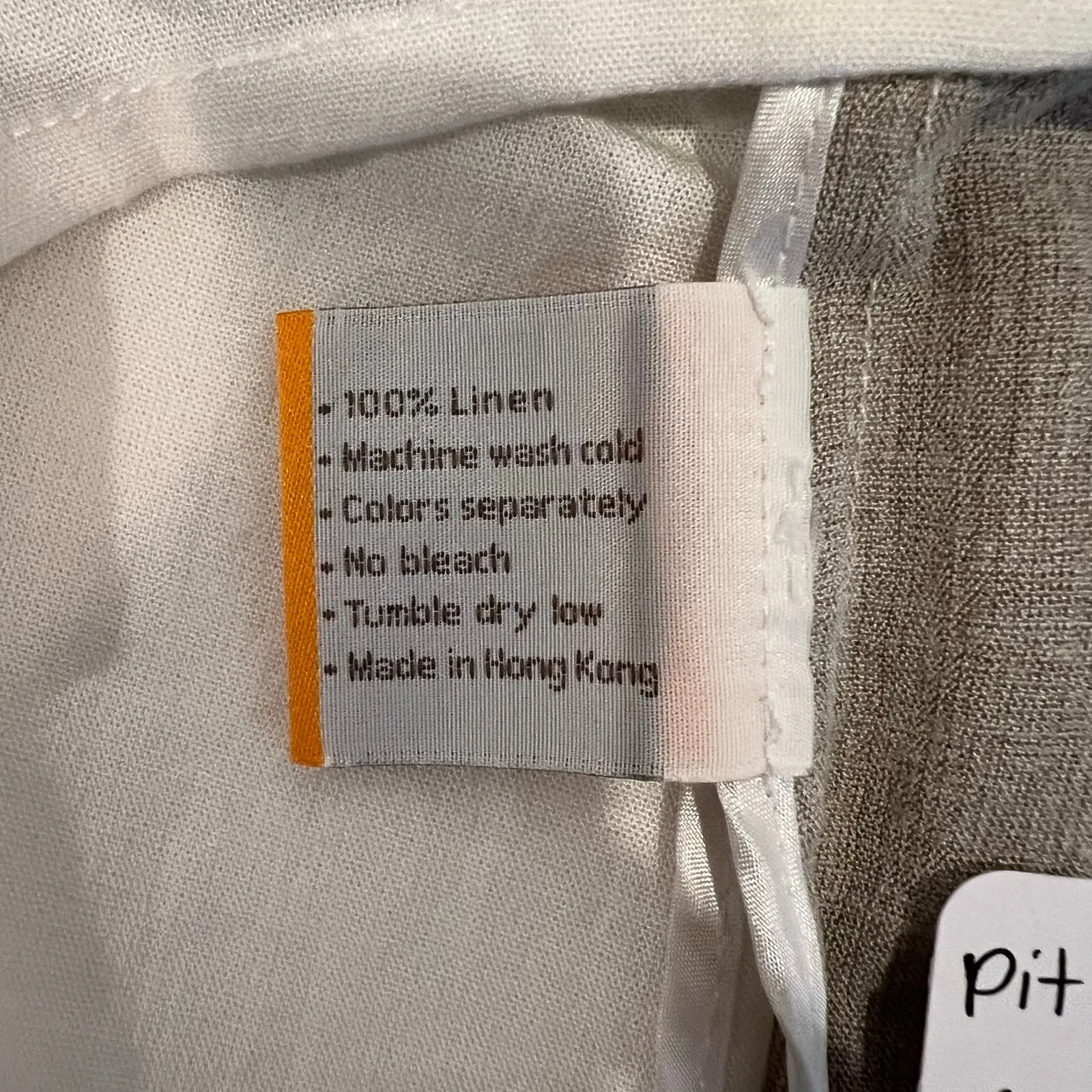 Fridaze Reversible Ivory White/Tan Washable Linen Tank Sleeveless Top Small White - Image 7