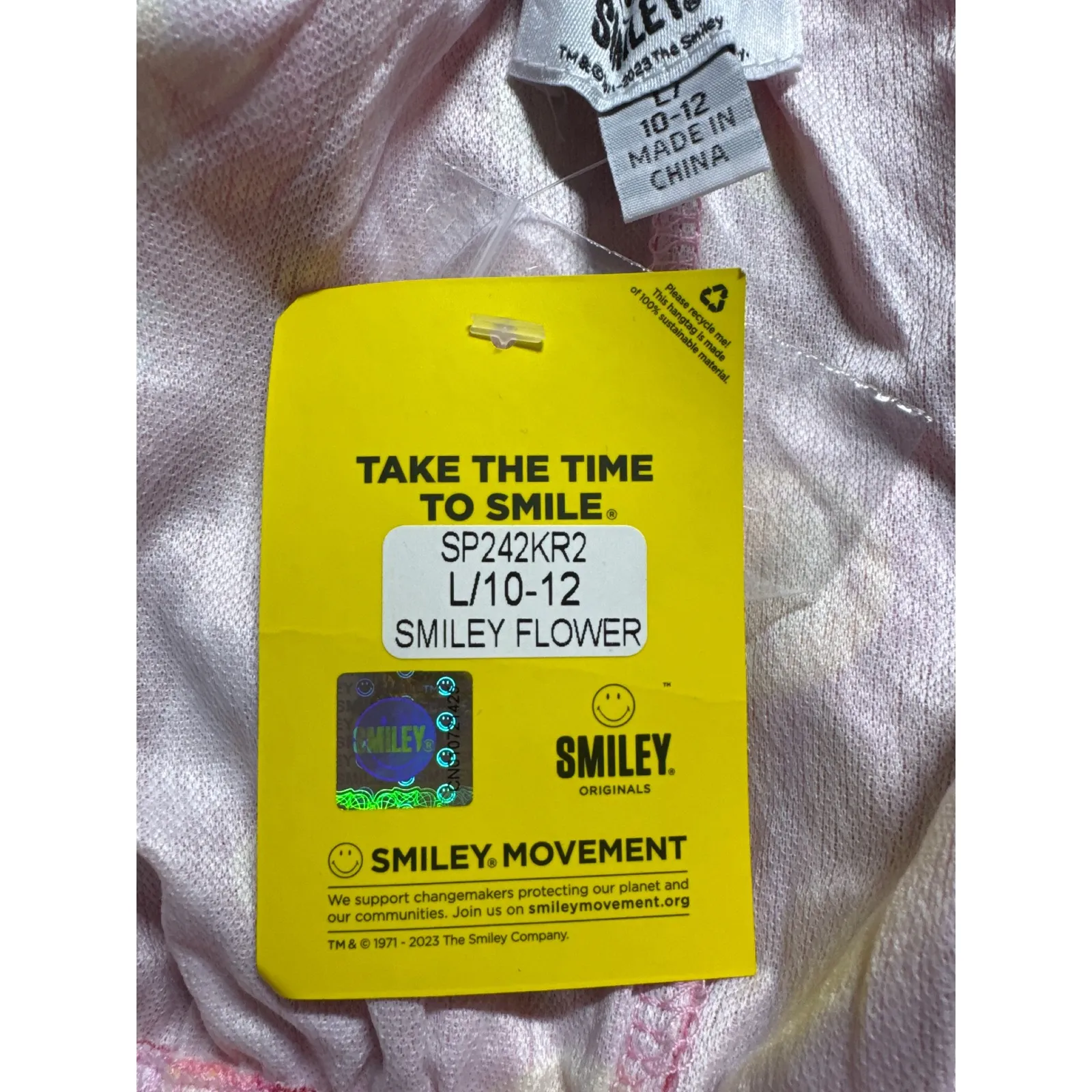 Smak Parlour Smiley Flower‎ Power Jumpsuit Halter Pink Retro flower Belt L/10 - Image 5