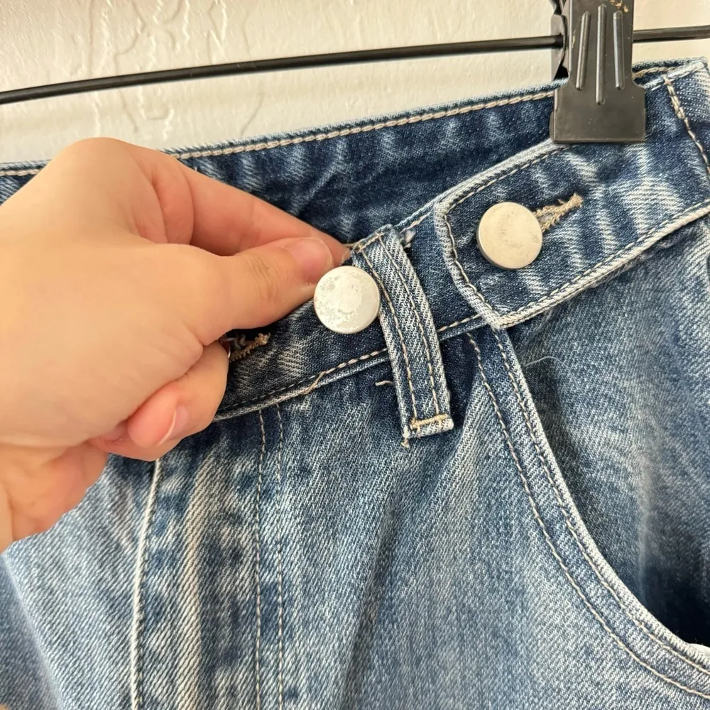 Princess Polly Button Adjustable Waist High Rise 23” Wide Leg Balloon Jeans 2 - Image 6