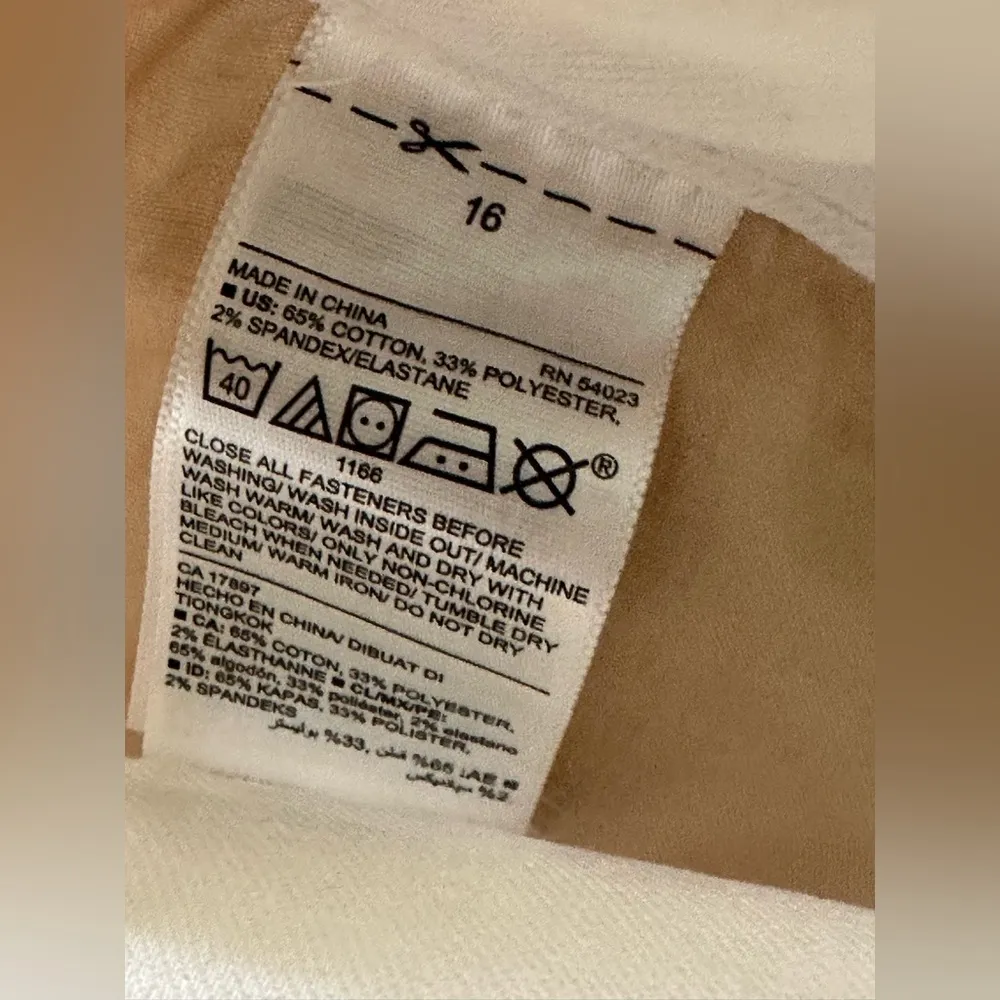 Old Navy Women Jeans 16 White Cotton Blend High Rise Super Skinny Slim Fit Denim - Image 5