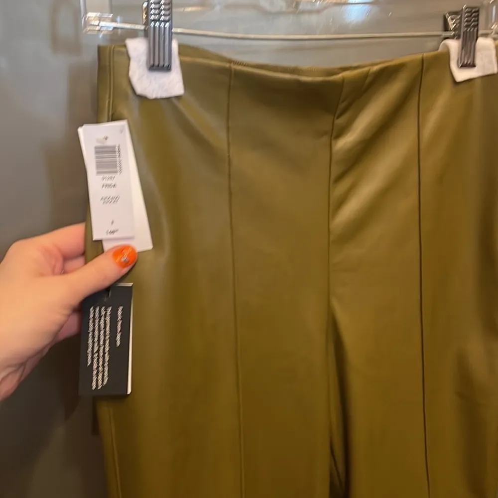 Babaton Frida Pant High-waisted Vegan Leather skinny pants Avocado size 8 NWT - Image 6