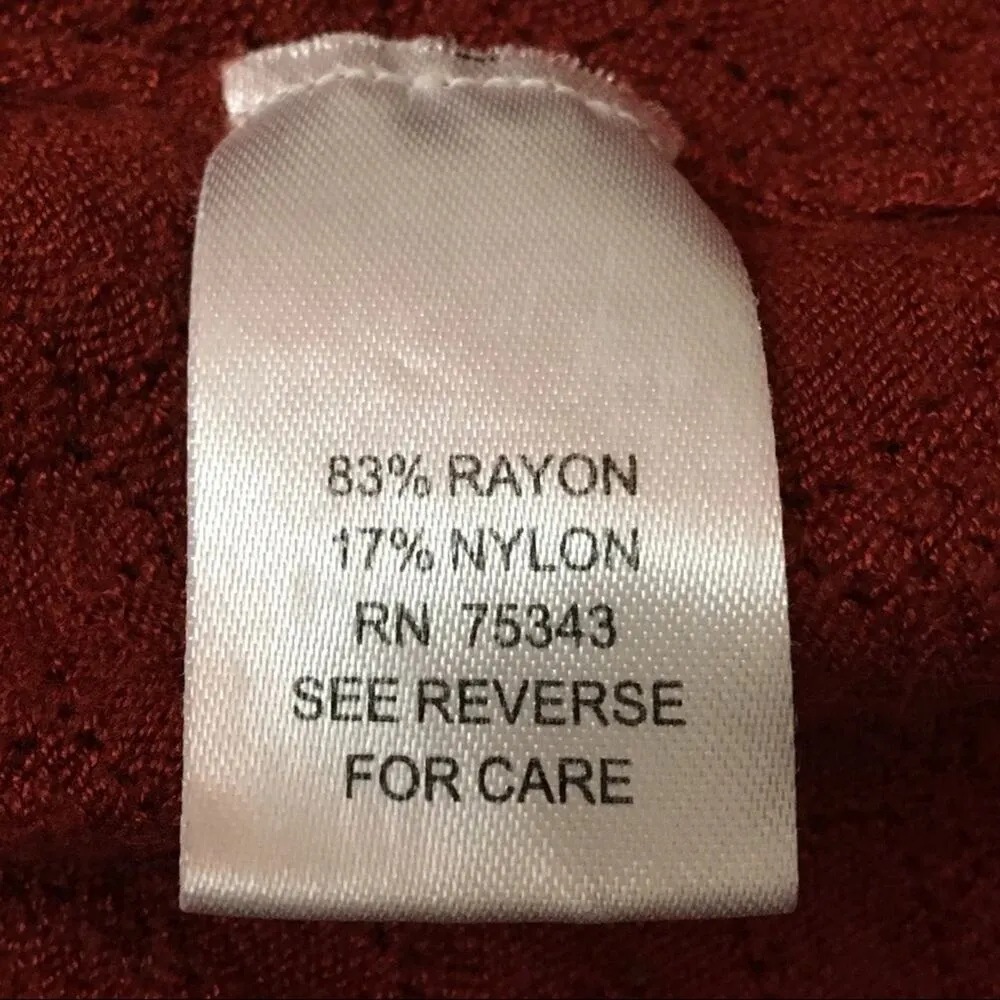 Torn by Ronny Kobo Knit Peplum Top - Rust - Large - Image 11