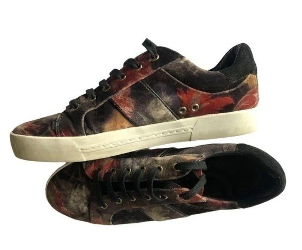 Joie Dakota velvet floral sneakers Size 37.5/ US 7.5 - Image 2