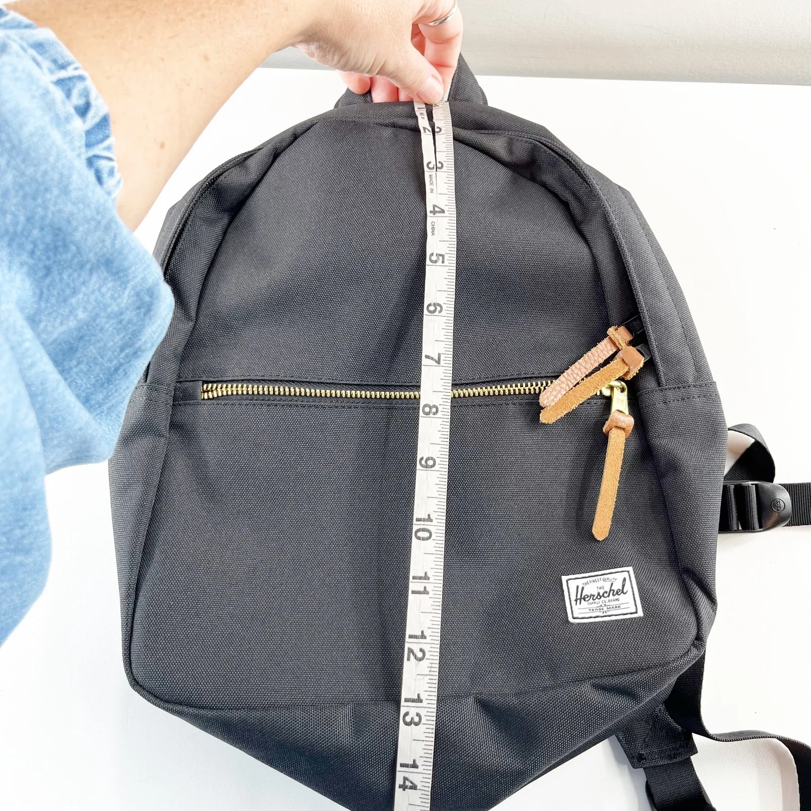 Herschel Supply Company Town Canvas Backpack Bag Dark Blue - Image 6