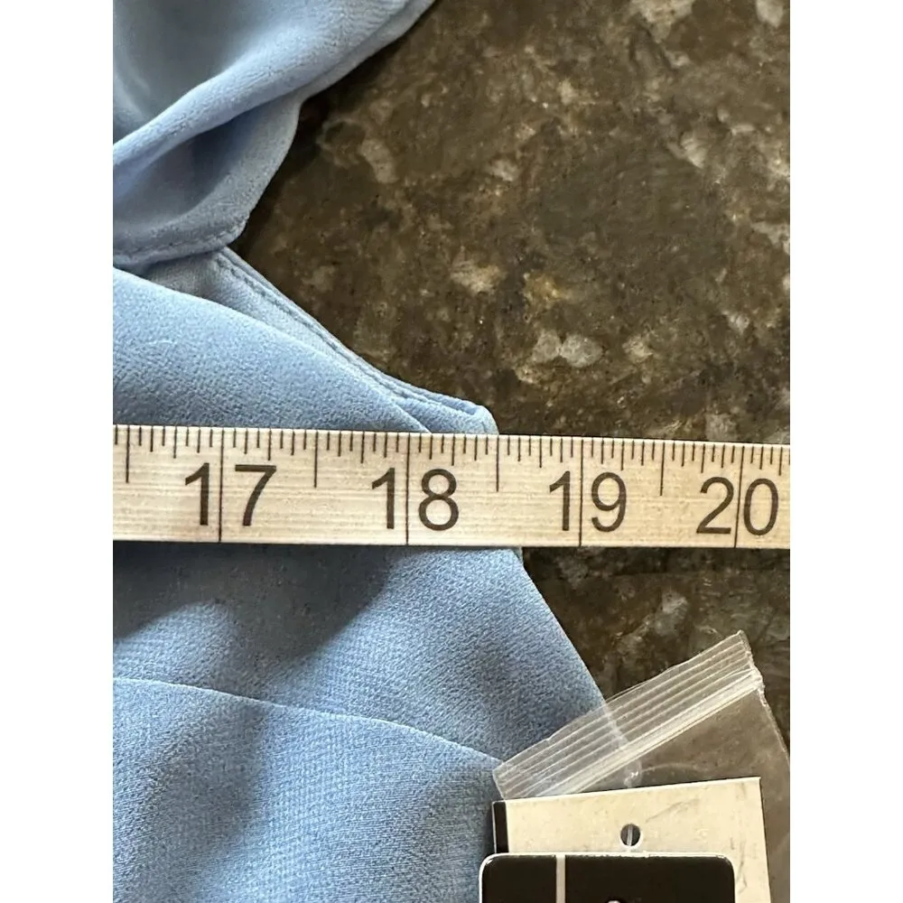 SLNY Women's NWT Baby Blue Elegant Tiered Cocktail Dress Sz 14 Modest Formal - Image 11