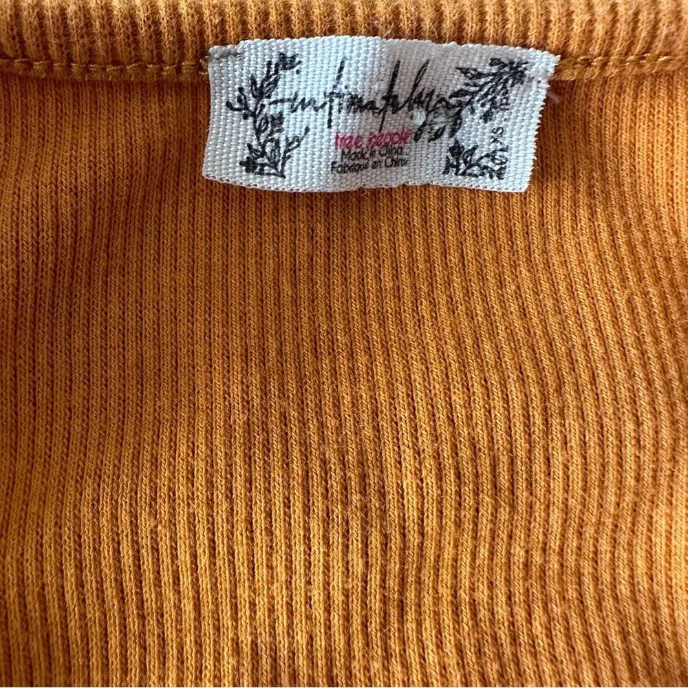 Free People Intimately Ribbed Orange Bodysuit - Image 6