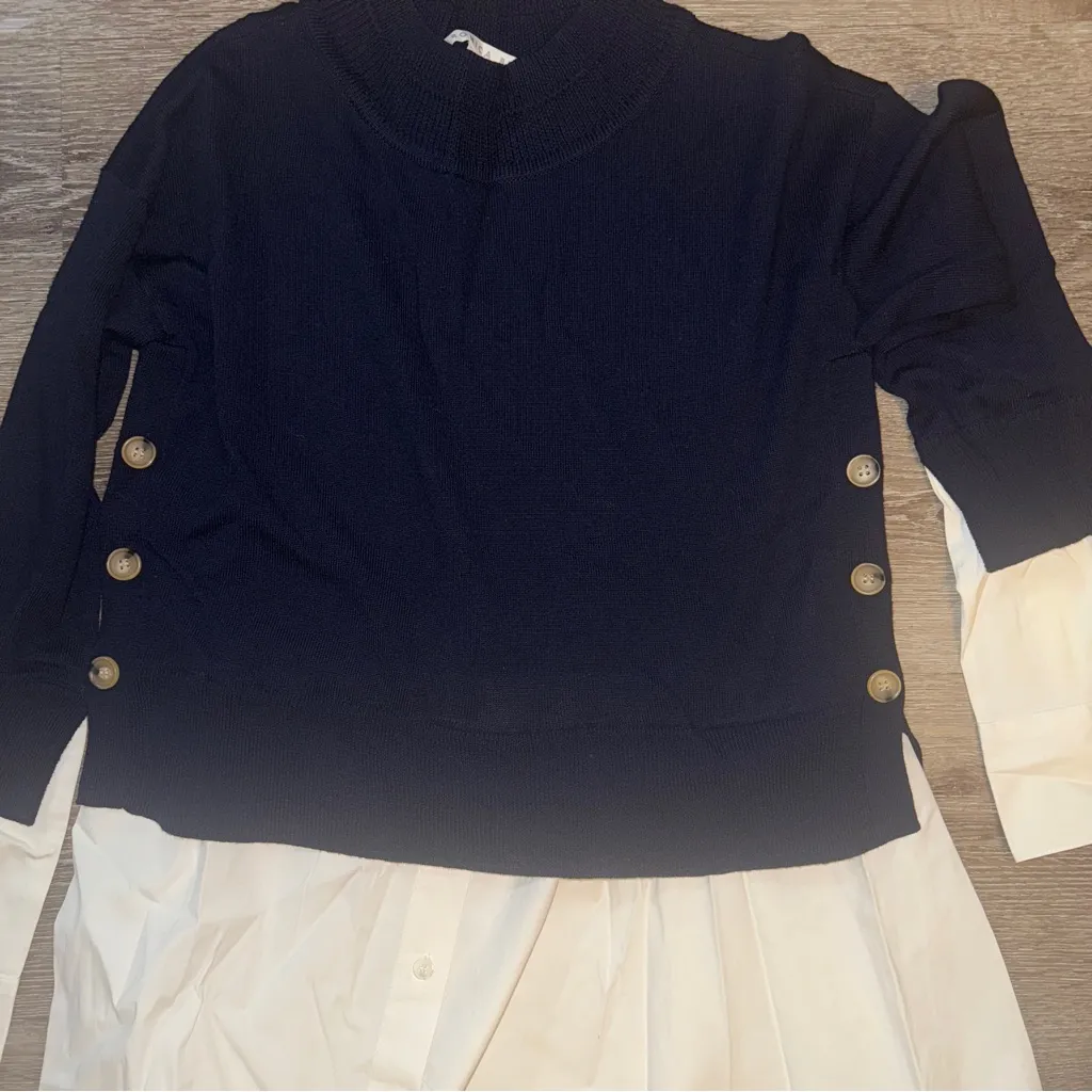 VERONICA BEARD BERI MIXED MEDIA PULLOVER SWEATER - Image 6