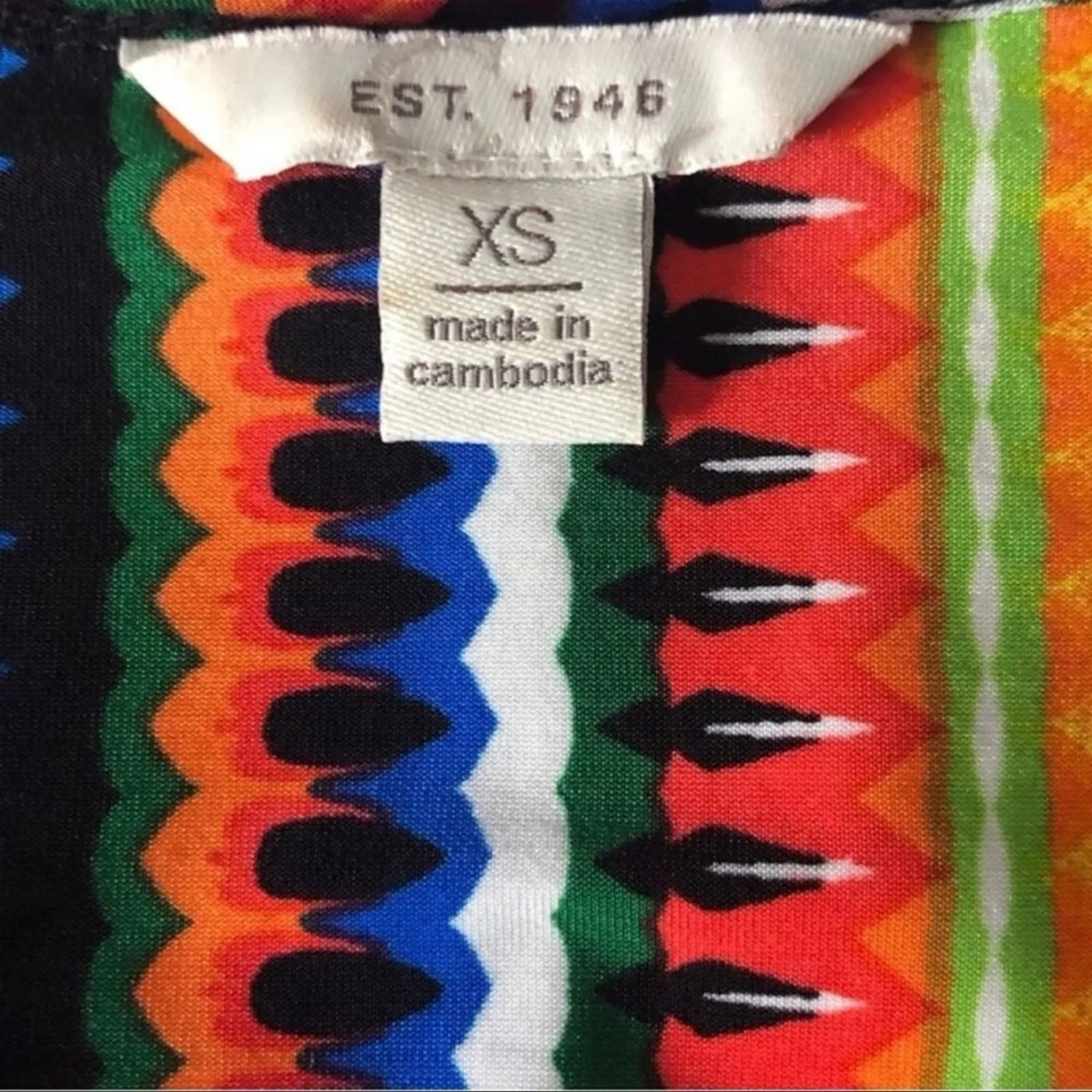 Cato Vibrant Striped Ruffle Sleeve Split Front Layered Blouse Women’s M - Image 9