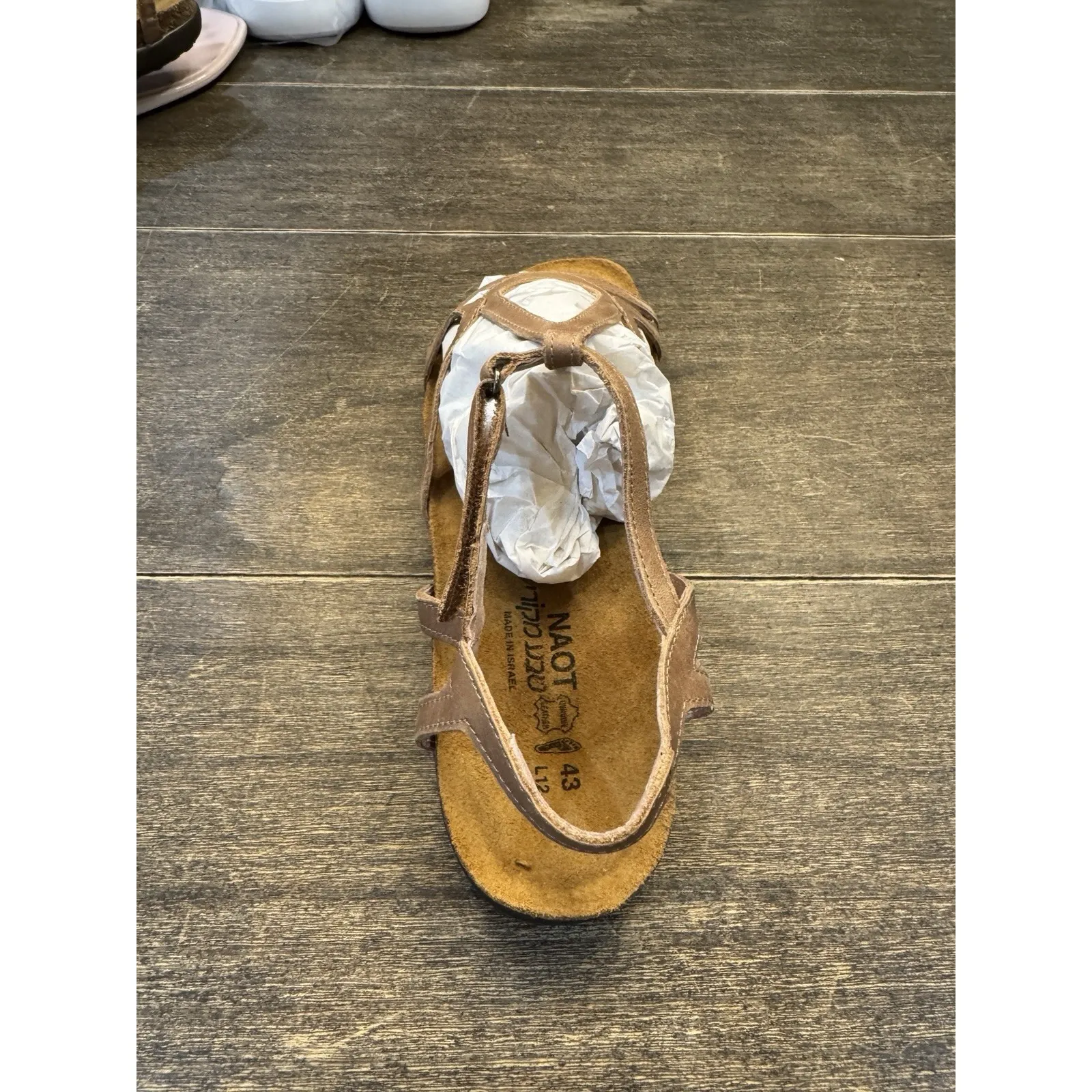 Naot Sandals Women Size 43 US‎ 12 Dorith Casual Strappy Slingback Flats Tan Brown - Image 3