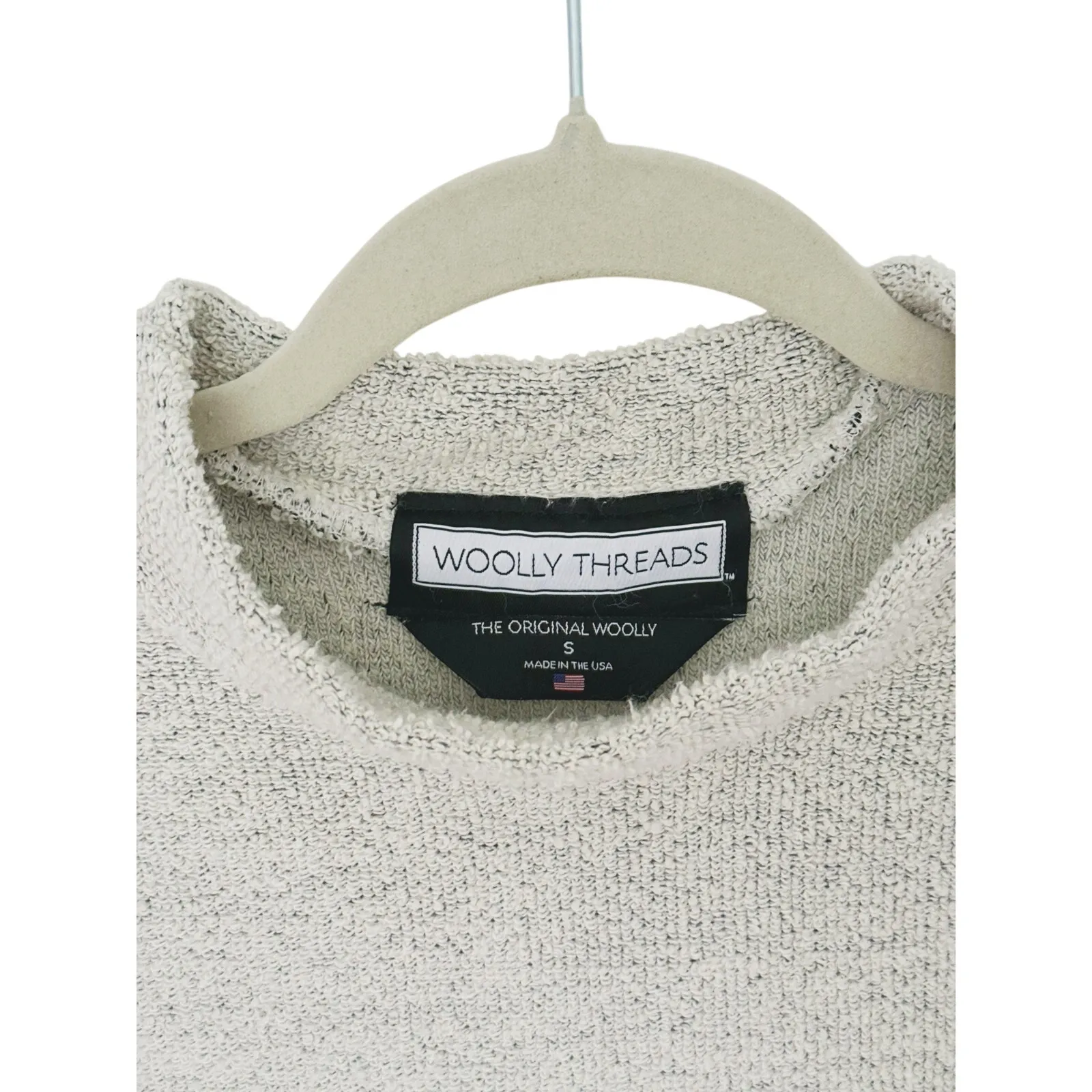 Wooly Threads Womens Alabama Crimson Tide Vintage Sweater Small Collegiate Cozy White - Image 3