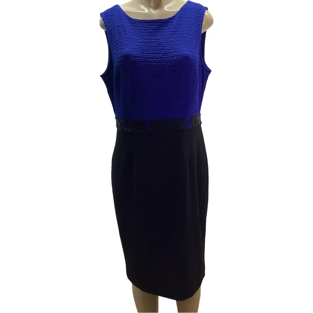Maya Brooke Size 12 Cobalt Blue and Black 2 - Image 7