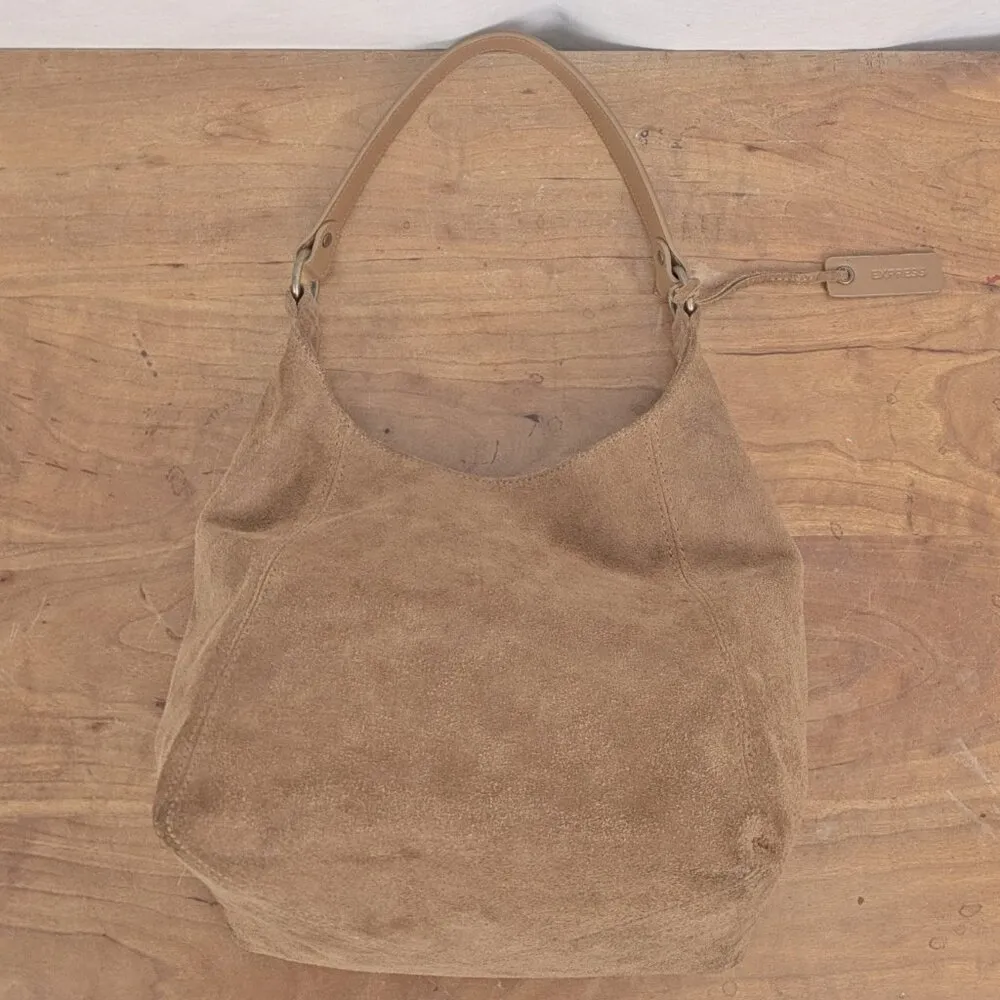 Brown Suede Leather Shoulder Bag Purse - Image 7