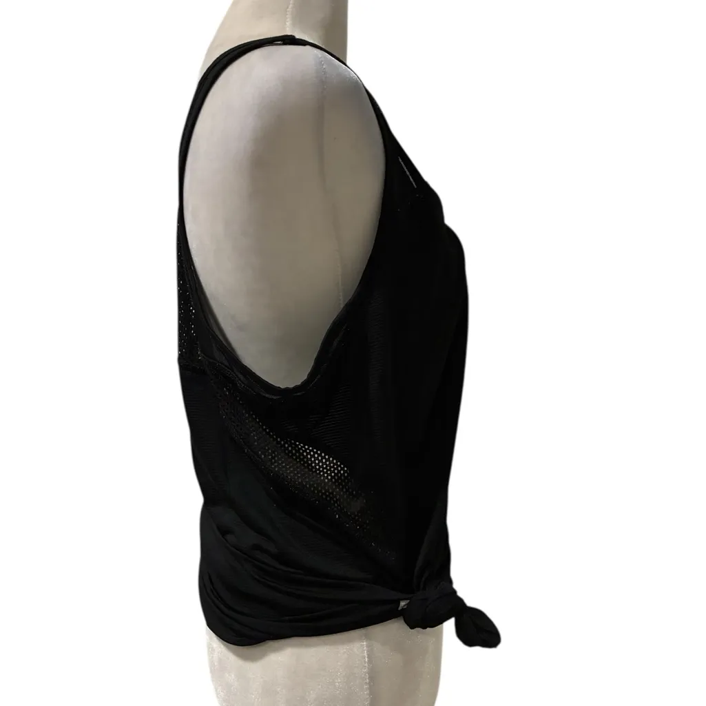 Danskin Women's Black Mesh Tank Top Size Medium - Image 4