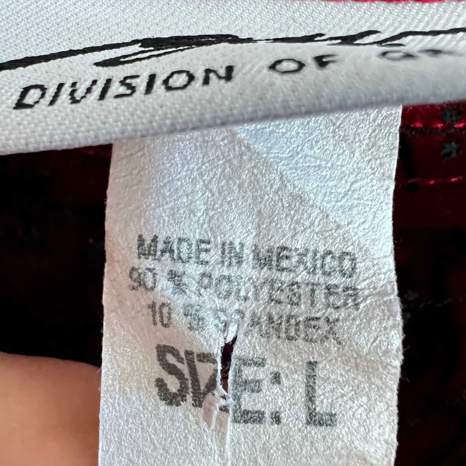 Vintage Velvet Floral Top Red Whimsigoth Retro Y2K 2000s Grunge Large - Image 4