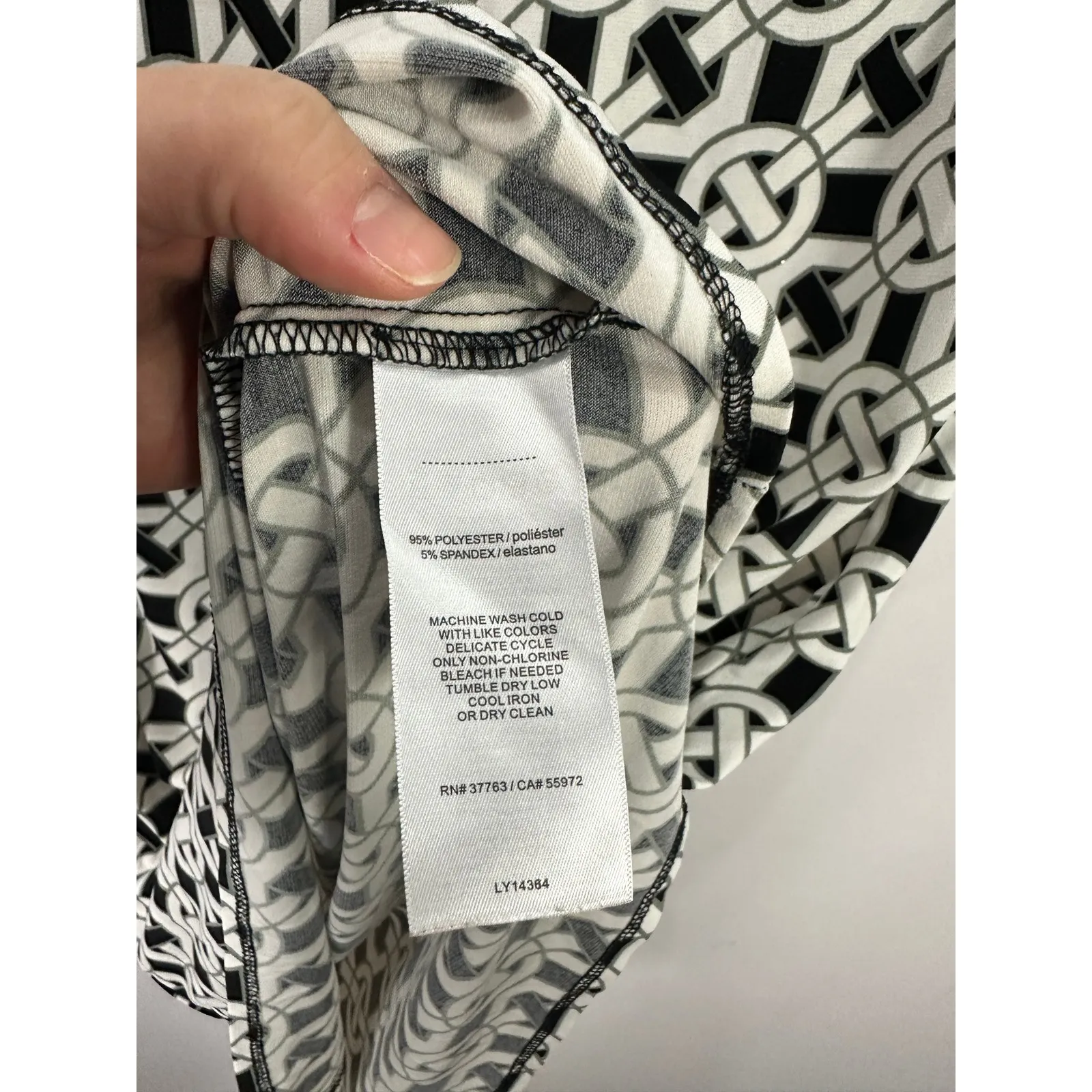 Laundry Shelli Segal Chain Print Sheath Dress Womens 2 Office Mod Preppy Retro - Image 3