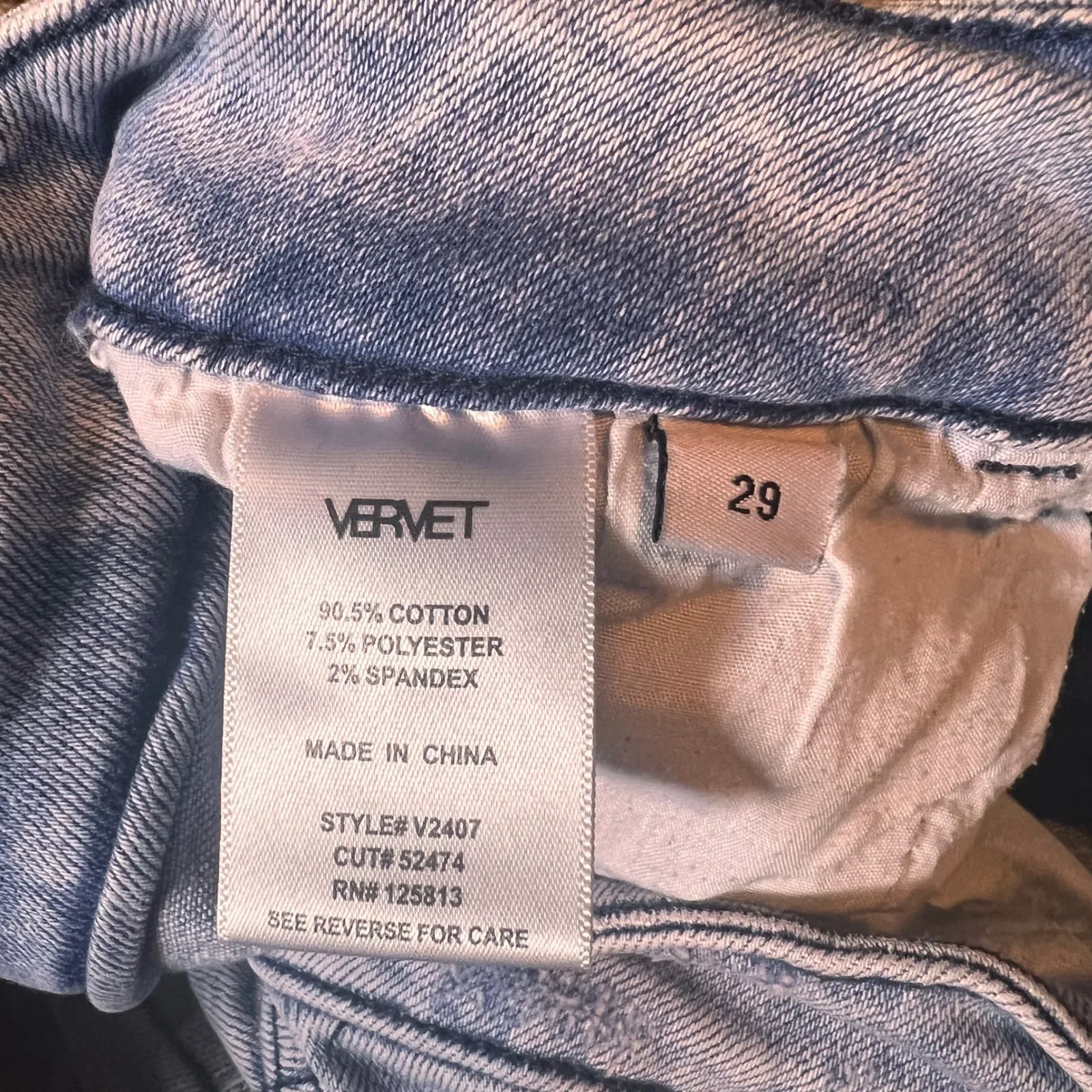 VERVET Los Angeles Women Light Wash High Rise Split Hem Cropped Jeans Size 29 Blue - Image 4