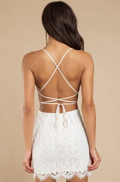Tobi White Mini Dress - Image 2