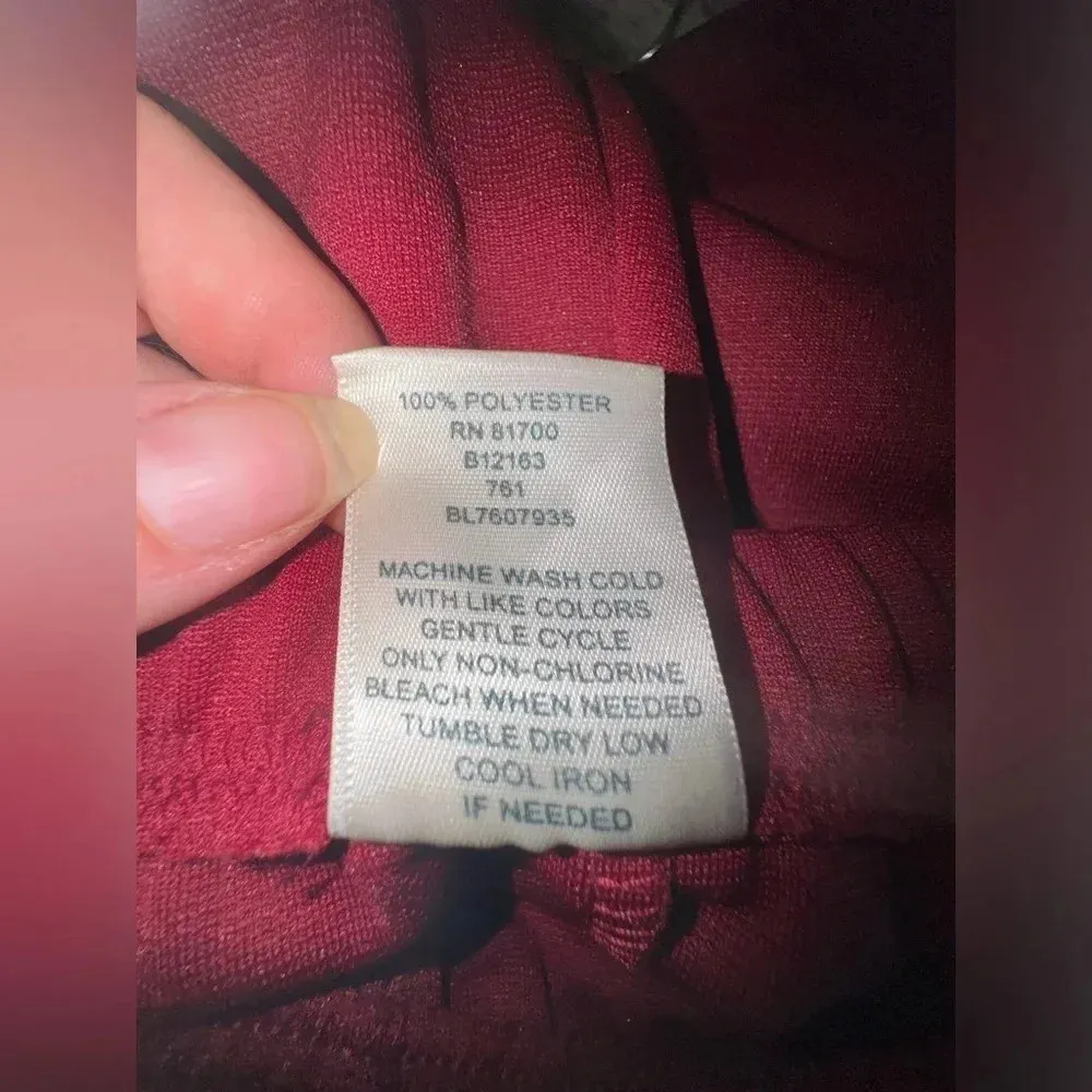 BLAIR women’s Plus Size Cropped Pleated Burnt Red Pull-On Pants Size 18WP career - Image 6