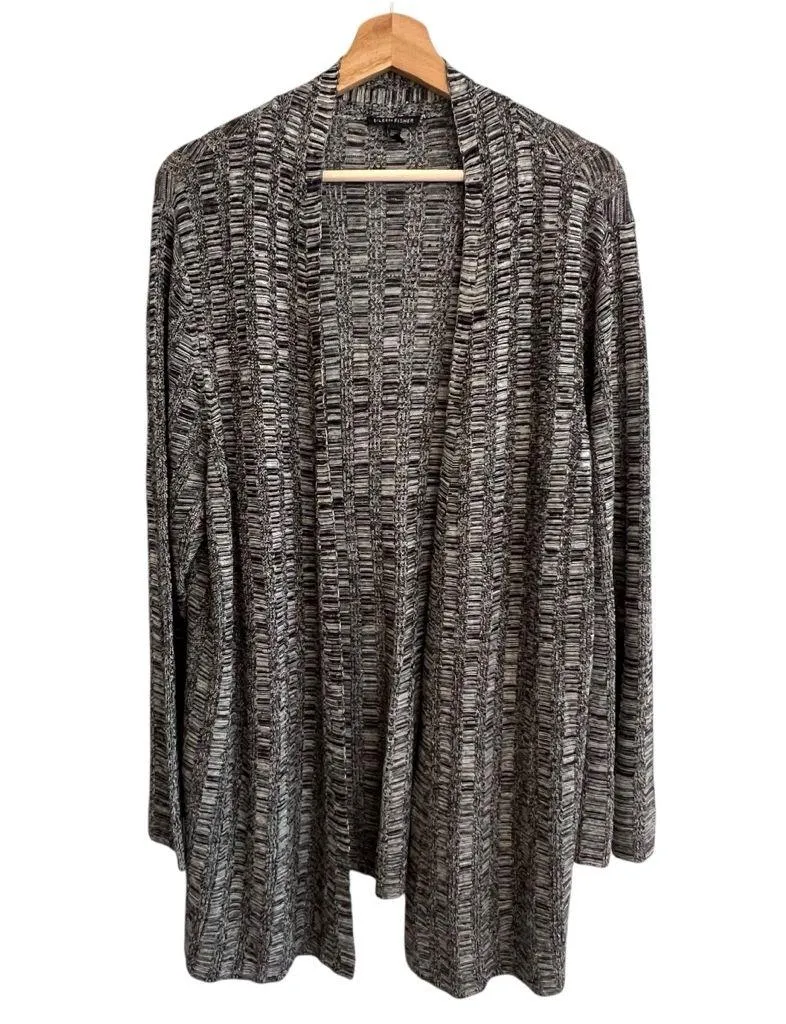 Eileen Fisher Womens Open Front Silk Knit Cardigan Size XL Capsule MInimalist - Image 3