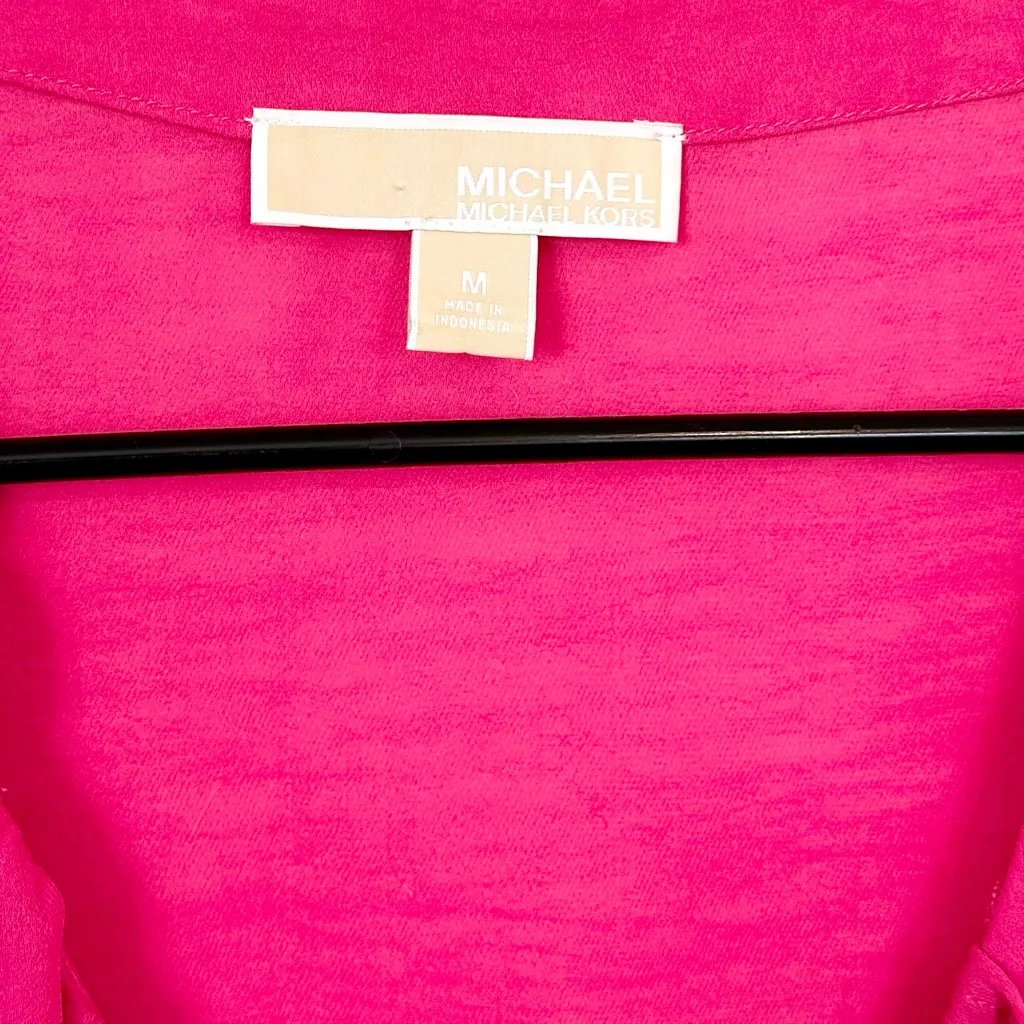 Michael Kors Fuchsia Pink Tiered Tank Top - Size: Medium - Image 2