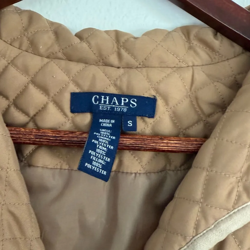 Chaps Tan Quilted Women's Jacket - Image 4