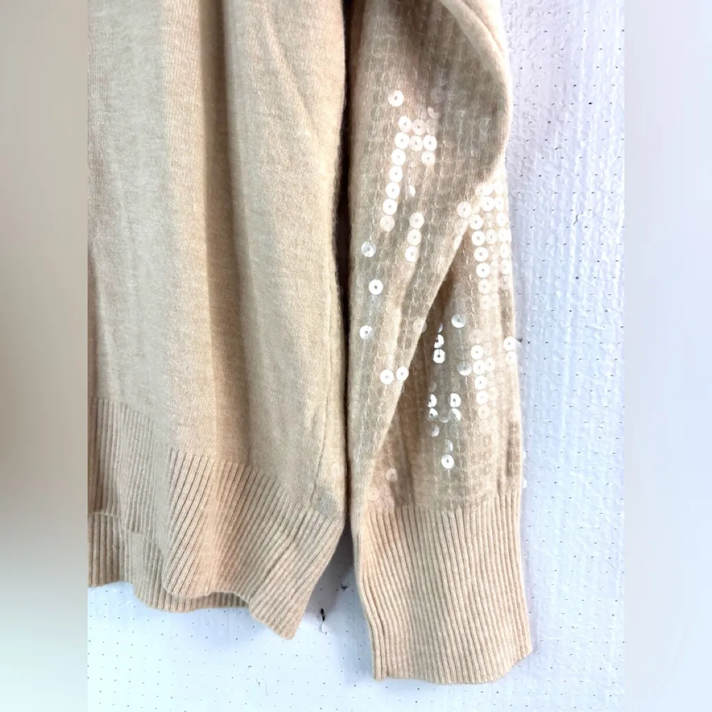 Siani Milano L Natural Sequins Knit Top Sweater Size L - Image 6