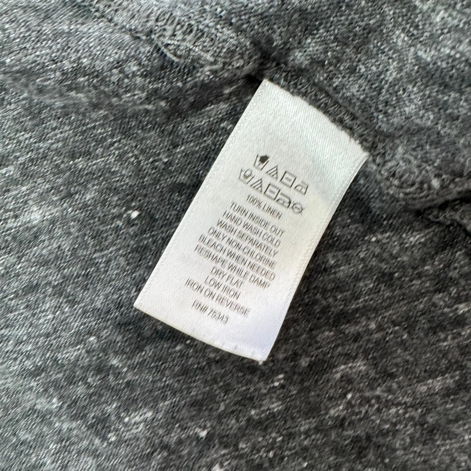 Cynthia Rowley Cardigan Womens Medium Charcoal Gray Linen Blend Knit Open‎ Front - Image 4