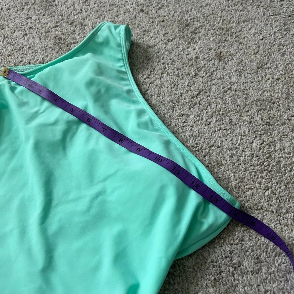 Kortni Jeane bikini solid aqua blue Swim Bottom / top one shoulder‎ size small - Image 10