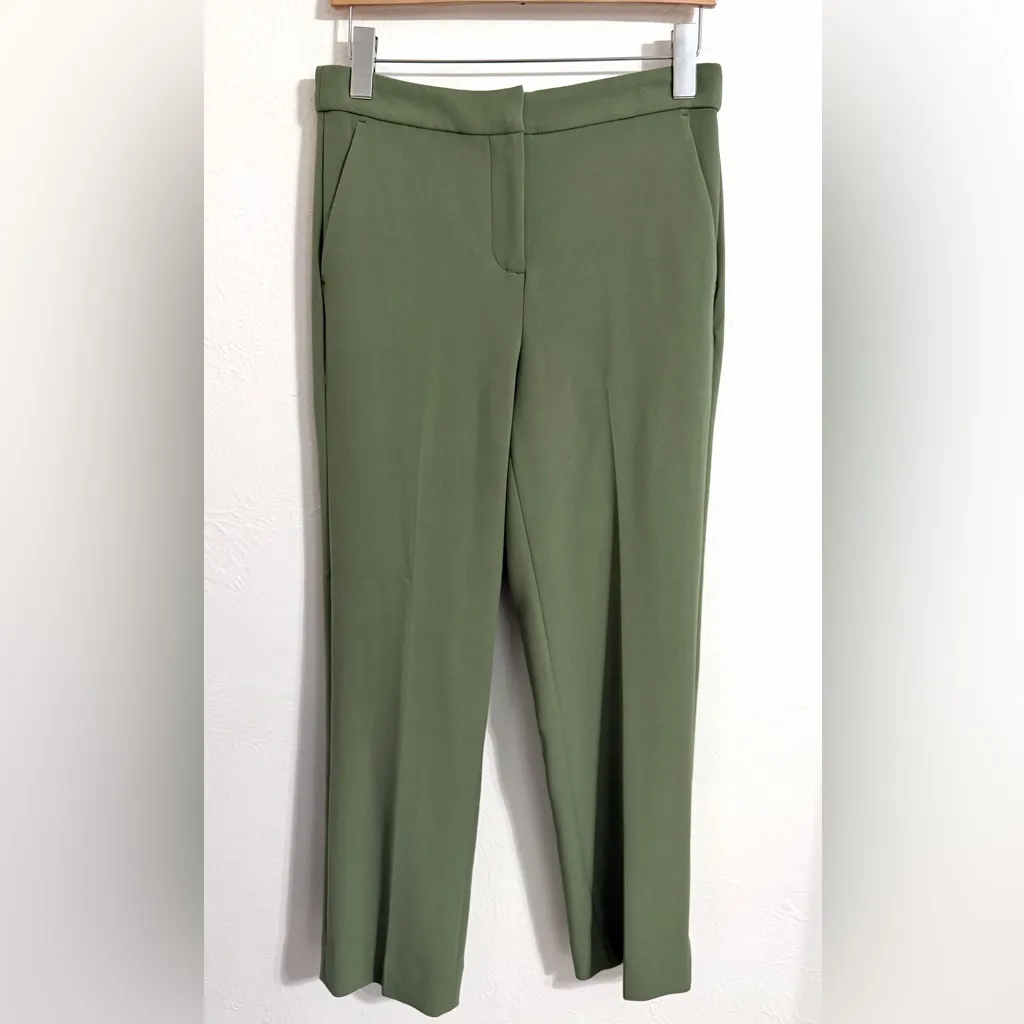 NWT J. Crew Kate straight leg pant in four season stretch, olive green - Image 2