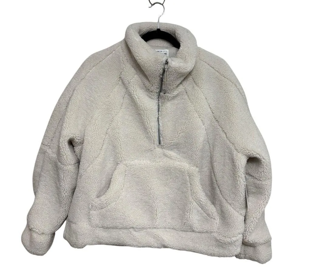NWT For The Republic Faux Fur Sherpa Ivory Half Zip Pullover - Size M - Image 1