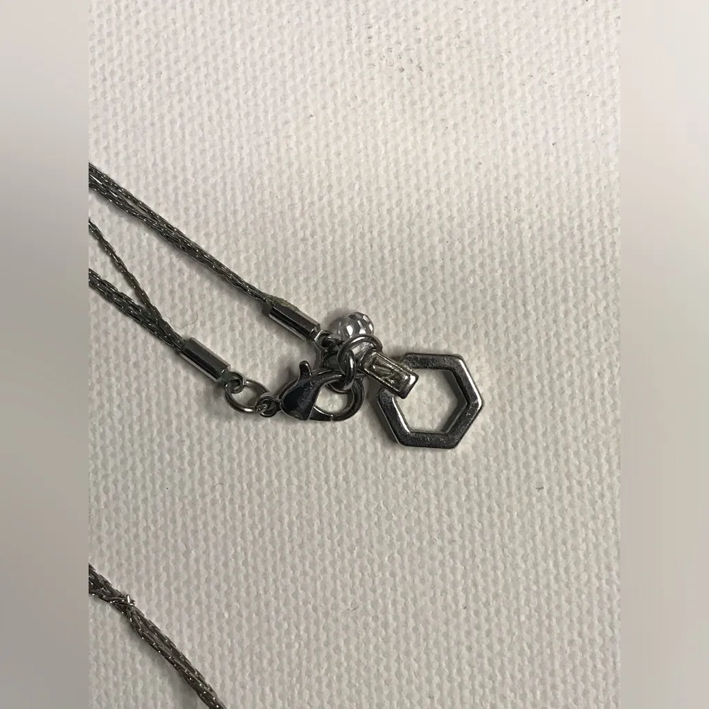 Simply Vera Wang Long Silver Tone Chain Disco Ball Pendant Necklace 34” inches - Image 8