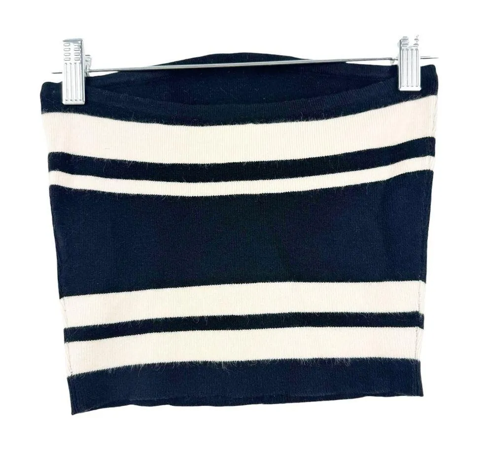LOVERS + FRIENDS Matching Set Striped Seren Maxi Skirt & Tube Top Black Ivory XS - Image 3