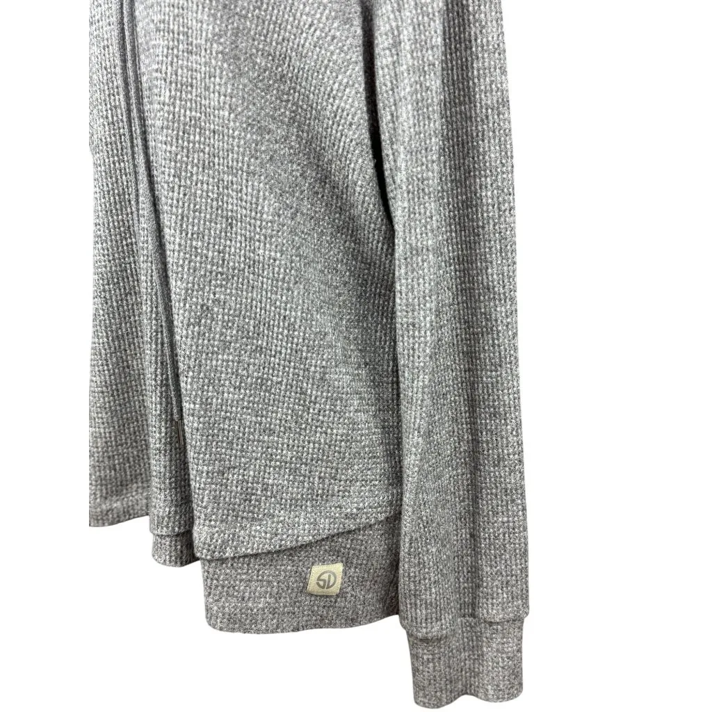 Straight down L Womens Golf thermal long sleeve Cowl neck Gray Sweater Hoodie Size L - Image 5