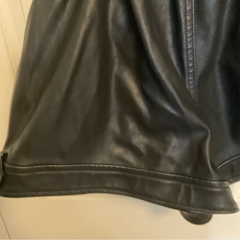 NWT Blank NYC Black Vegan Faux Leather Pa-perbag Shorts Size 29 - Image 11