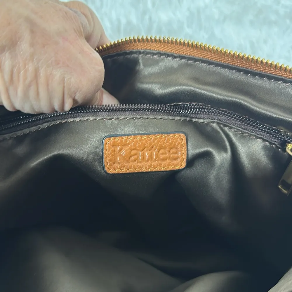 Kattee Genuine Leather Tote Bag Large Brown Designer Minimalist Chic Versatile Tan - Image 6