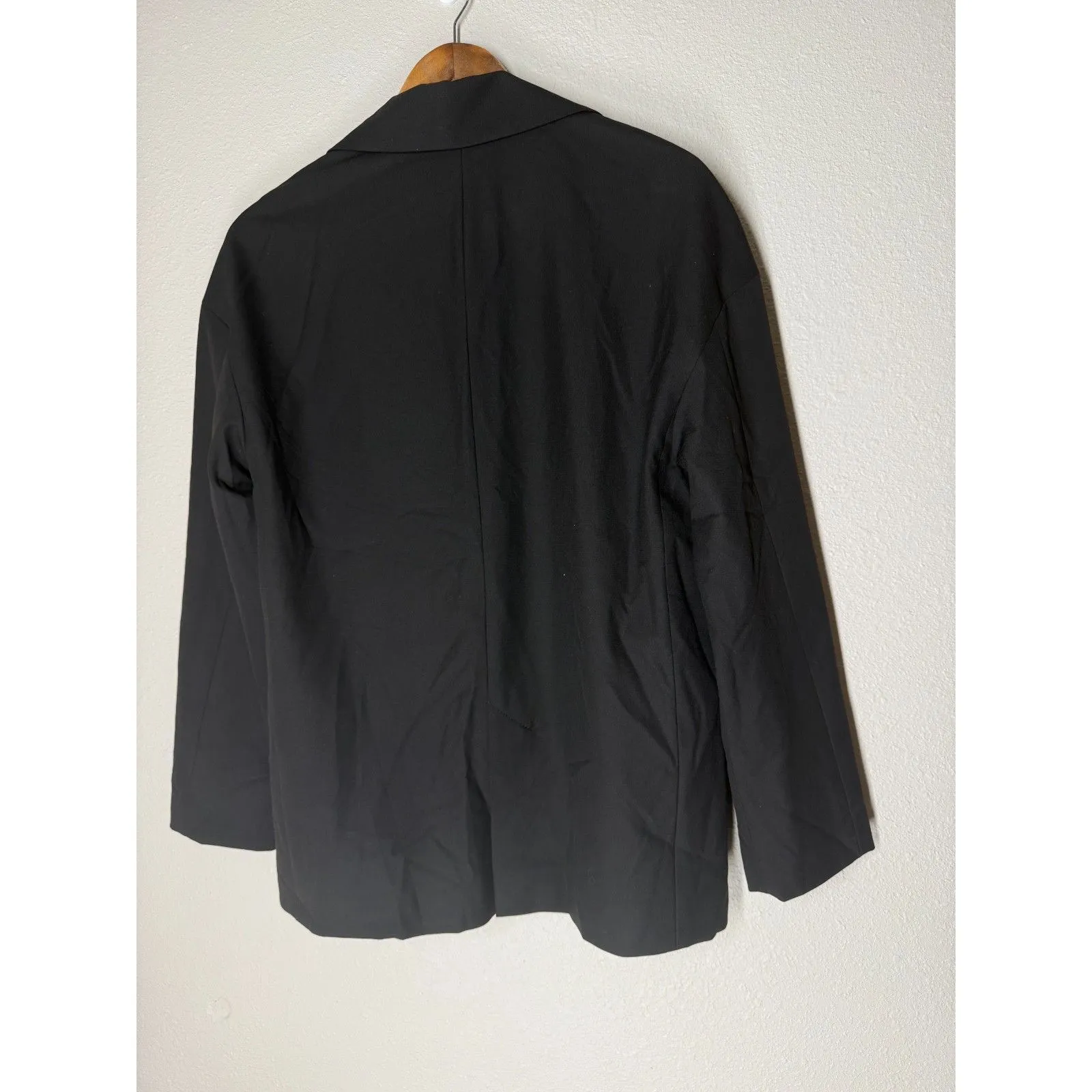 Zara Woman Black Long Line Blazer Womens Sz XS Single Button Minimalist Preppy - Image 4