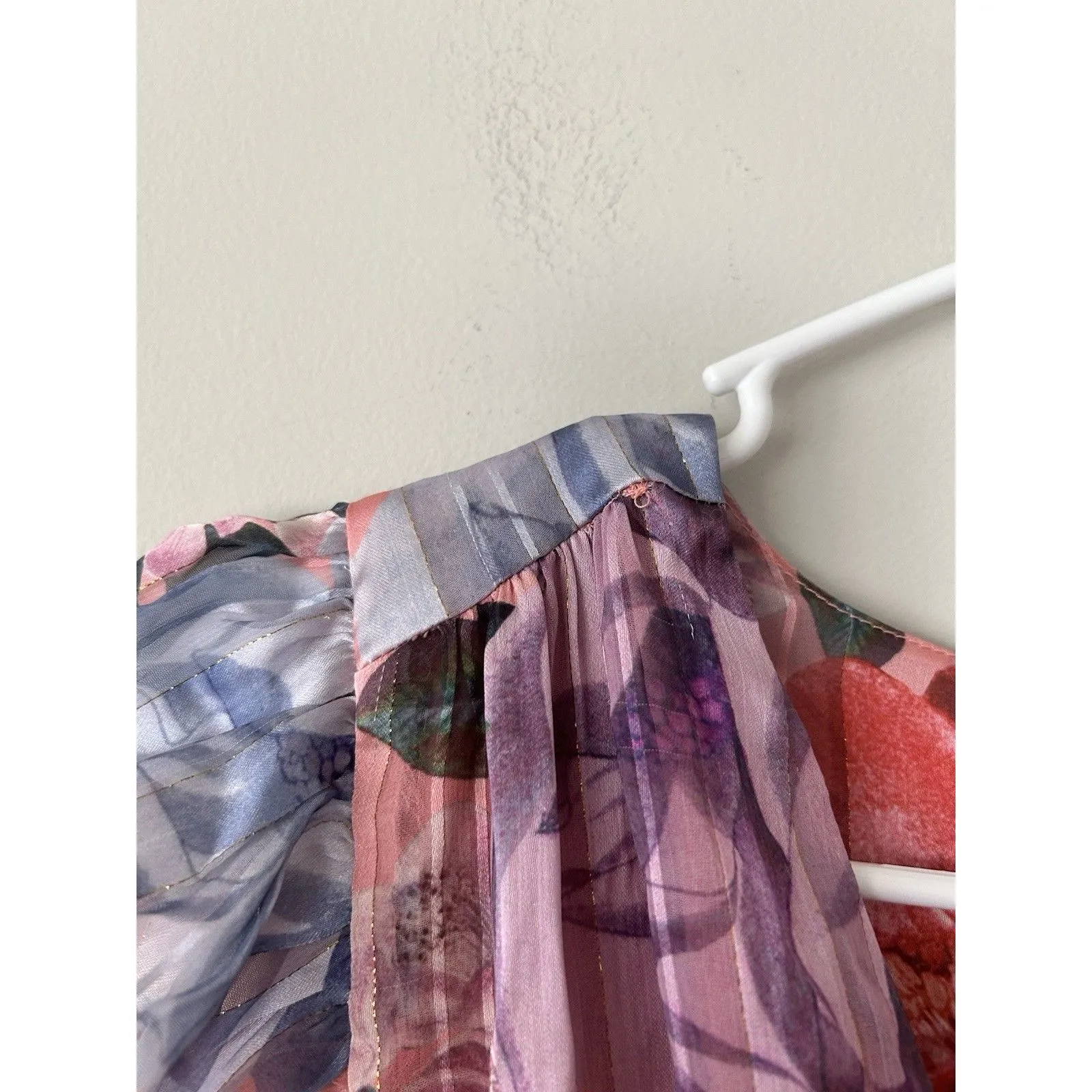 Adelyn Rae Emmie Pleated Midi Dress In Desert Coral Size Small Cocktail Party - Image 9