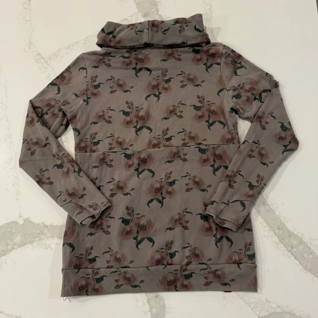 Ampersand Ave Floral Cowl Neck Sweatshirt Women’s Medium Vintage Gray Wash Boho - Image 8