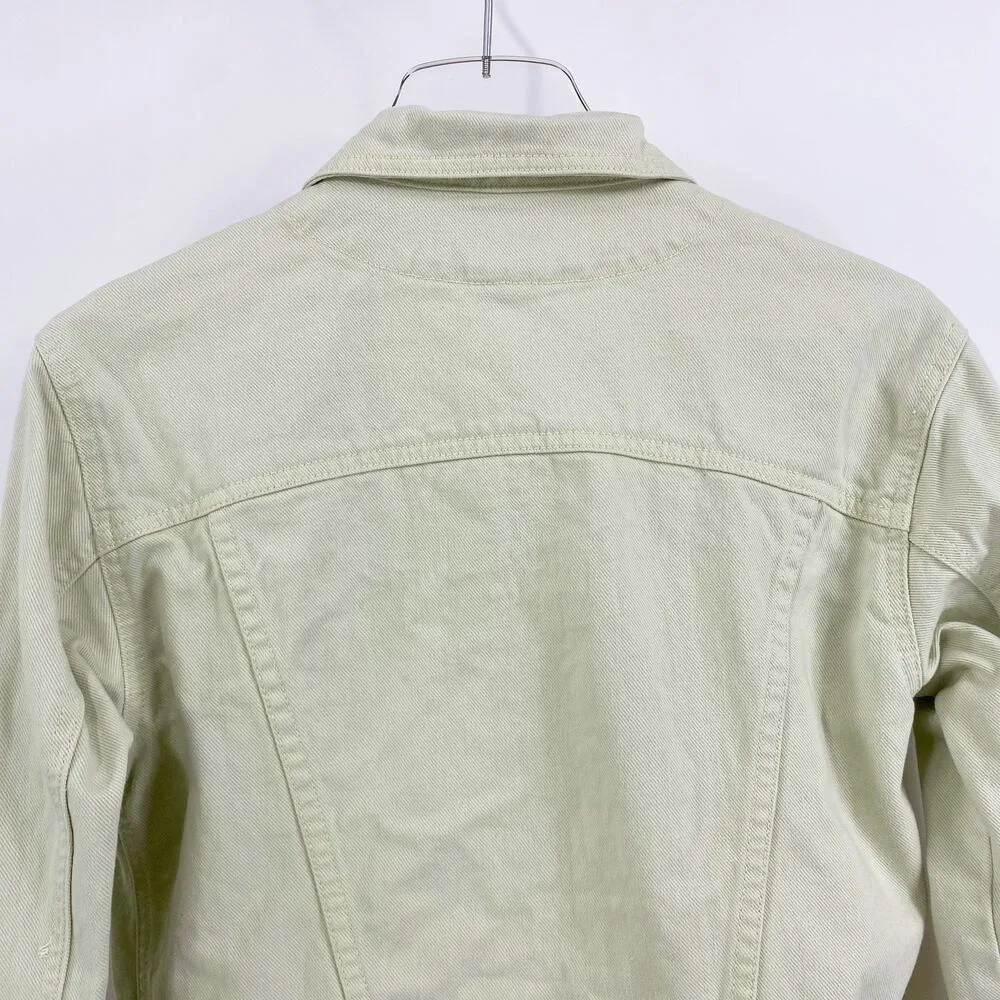 00s GAP Vintage Cotton Collared Button Flap Pocket Trucker Jacket - Image 11